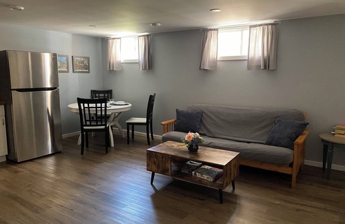 Trail Apartment | Your private suite awaits.Half a block from Gryro park. Quite safe area!