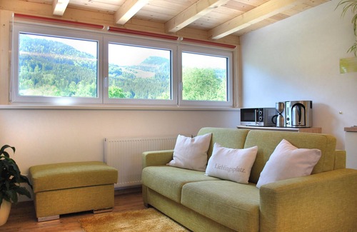 Lofer Apartment | Your studio with a wonderful panoramic view of the Loferer mountains