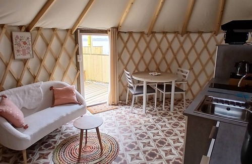 Clermont-Creans RV Rental | Yurt-Terracotta -Comfort-Ensuite with Bath-No view