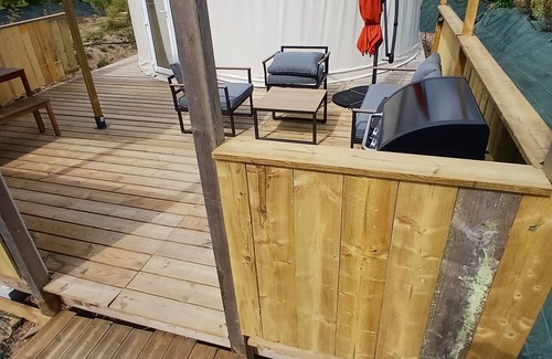 Clermont-Creans RV Rental | Yurt-Terracotta -Comfort-Ensuite with Bath-No view