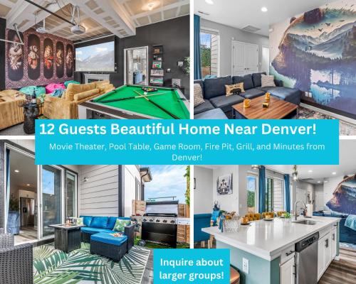 10 min to DT, Luxe 4BR w Movie Theater, Game Room