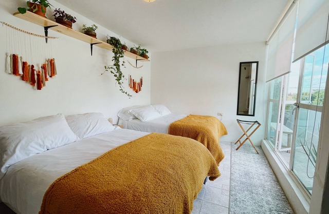 2 Bed in the heart of Cholula with views to the Pyramid and the
