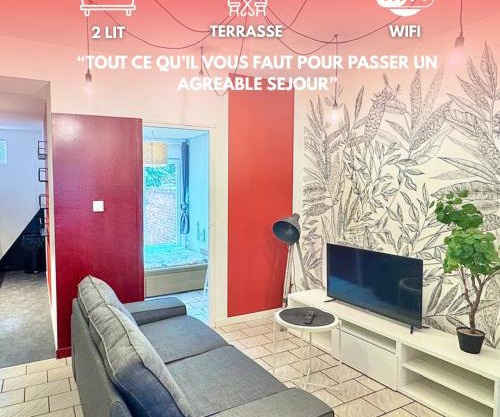 2 chambres en RDC avec terrasse 4 personnes