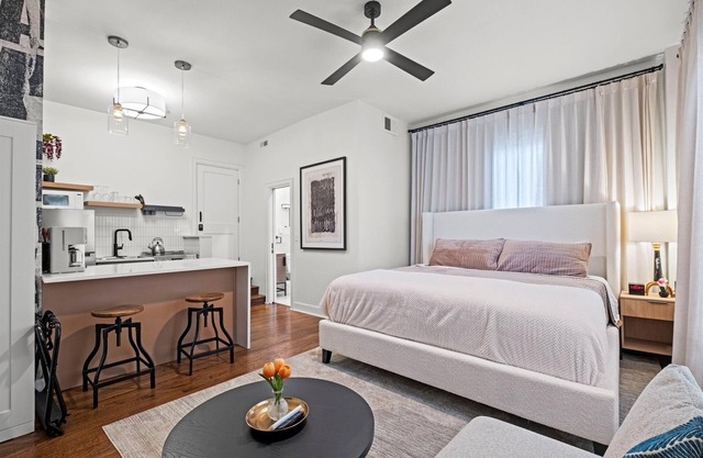 2 Connected Studios in Historic Building Walkable to Plaza - 2BR, 2BA, 2 Kitchens + Rooftop Views