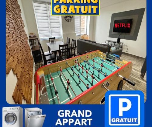 22 CHIC & COSY GRAND APPART 92m2 PARKING GRATUIT HYPERCENTRE NETFLIX