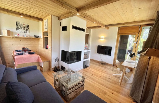 3-room + cabin apartment in Megève, 6 sleeps, near slopes and cable car