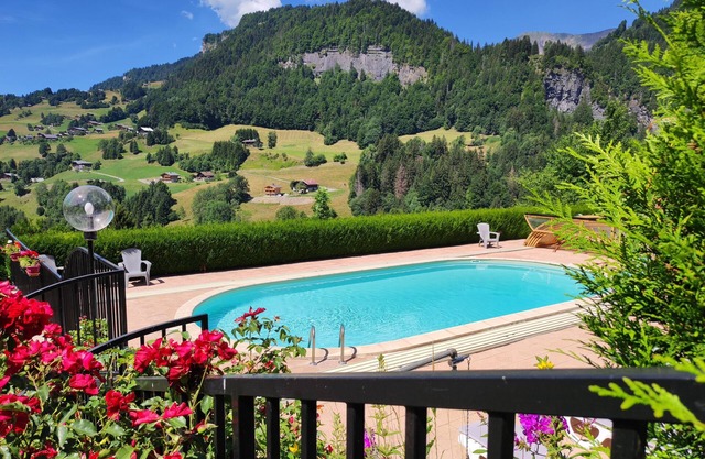 48m2 rental in chalet with pool view