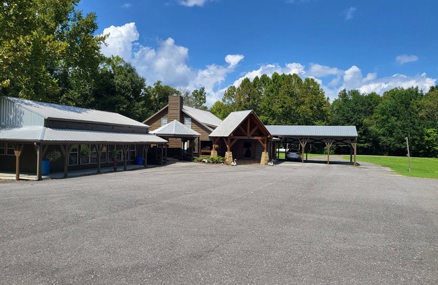 7. gorgeous creekfront lodge