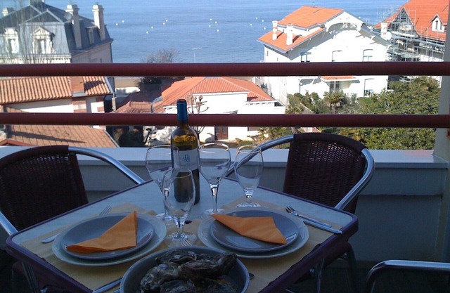 A BALCONY ON THE BASIN AND DIRECT ACCESS TO THE BEACH