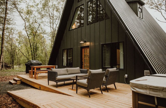 A-Frame in the Pines. *Hot tub, wood stove, backyard oasis!*