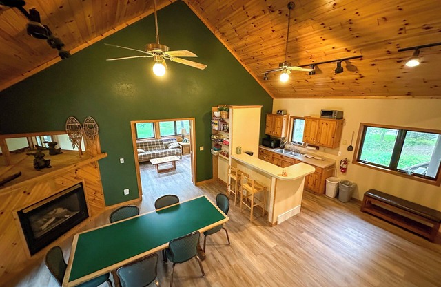 A great gathering place at the lake with beach access + waterfront amenities