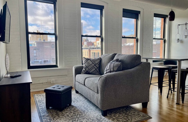 A historic 900 square foot Atrium loft in the heart of the Old Market