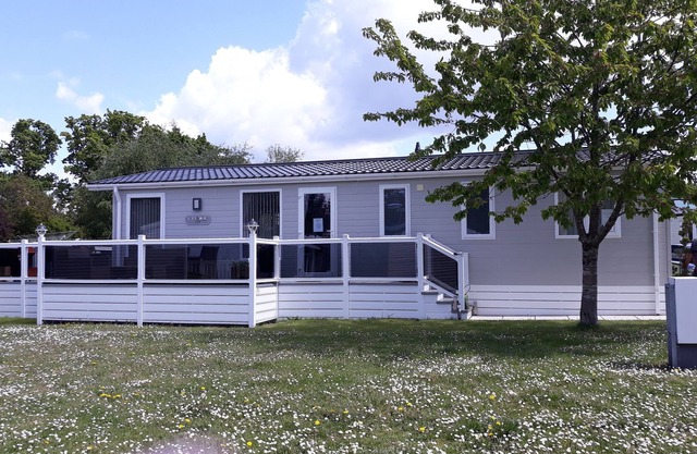 A luxury 6 berth lodge, sleeps 6 a real home from home in the heart of a forest.
