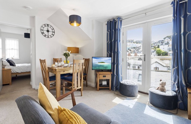 A modern and cosy apartment just yards from Brixham’s bustling harbourside