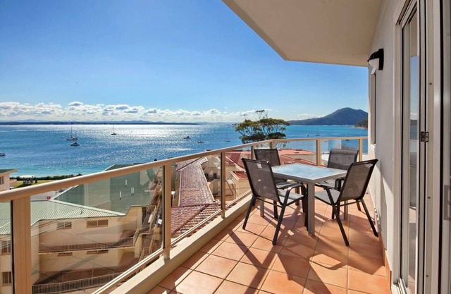 A modern apartment with waterviews across Shoal Bay