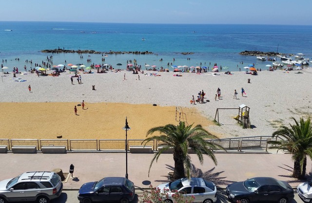 A terrace overlooking the sea