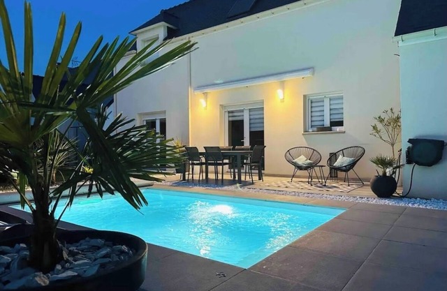 Agréable Maison Avec Piscine Chauffée Tout Confort Proche la Baule