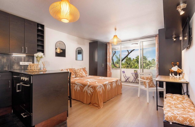 Air-conditioned, fully-equipped studio facing Paofai Park Close to Papeete town center