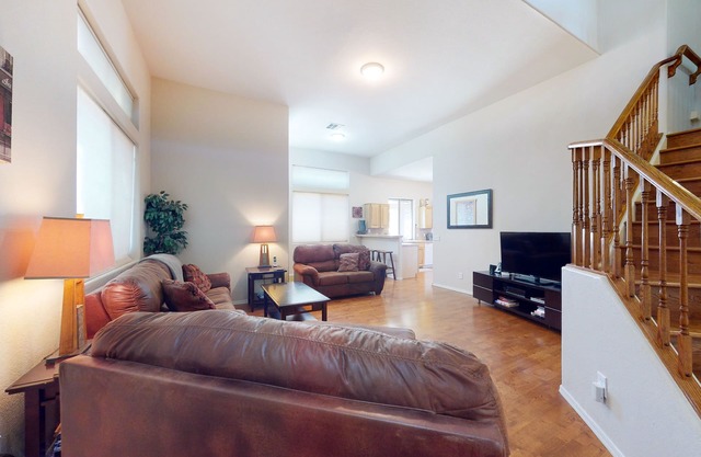 Airy home with private heated pool, firepit, grill, enclosed backyard, cornhole