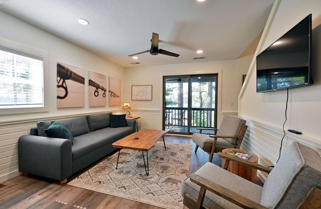 All 4 lakefront condos! Private beach, dock, sauna, club room, decks.
