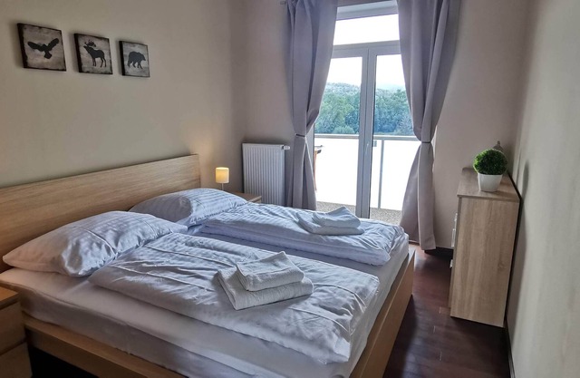 Apartment with a pool, sauna, and free parking