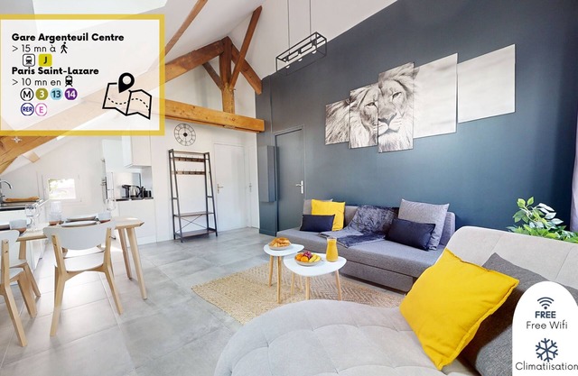 Appart 4 sleeps-10 min from Paris-clim-wifi