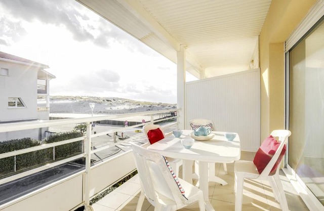 Appartement T3 à 50m de l'océan, balcon sud, parking, pour 4 pers à Biscarrosse - FR-1-521-3