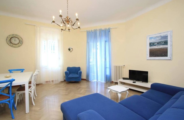 Art Nouveau style villa facing the sea directly on the beach in Levanto.