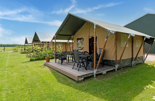 Attractive tent lodge in Zwiggelte with garden