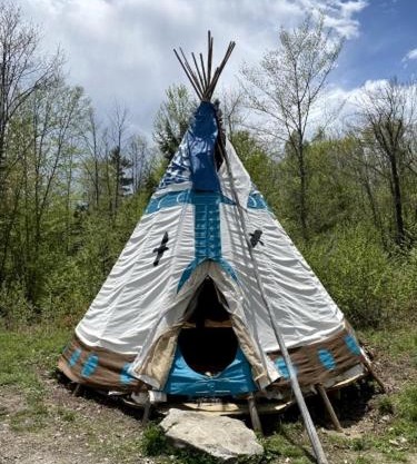 Authentic Tipi Set in the Stunning Woodland of the White Mountain National Forest, New Hampshire