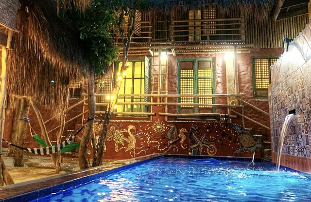 Beach front guest villa with private pool