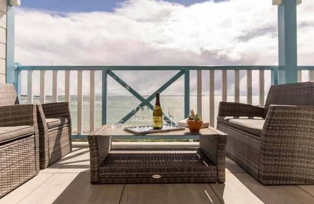 Beachfront Apartment with Stunning Sea Views, Wi-Fi, and BBQ Area