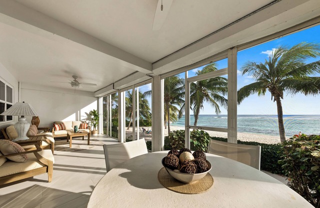 Beachfront walkout with amazing patio & view