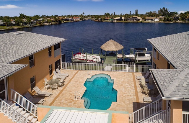 Beautiful 4 unit building on Lake Louise with a private pool.