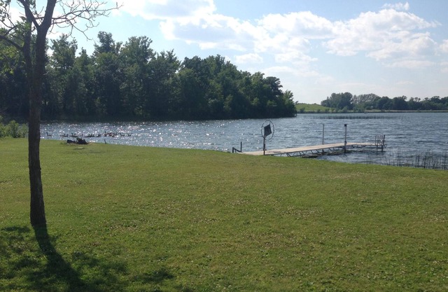 Beautiful cabin with level lot on Maple Lake. Sunset views on the point!