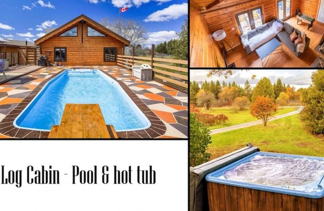 Beautiful log cabin escape - with hot tub & pool