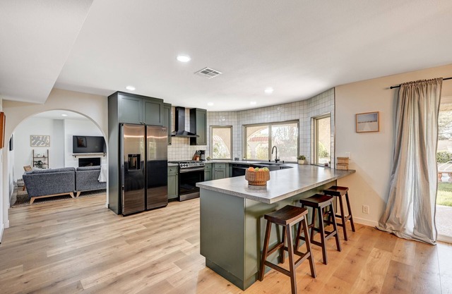 Beautiful + Modern Hacienda w/Resort Style Yard, Heated Pool, Views, Near Strip