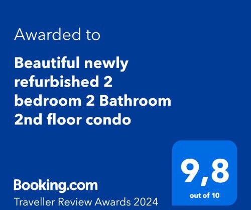 Beautiful newly refurbished 2 bedroom 2 Bathroom 2nd floor condo