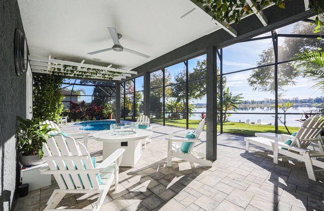 Beautifully Appointed Lakefront home in quiet neighborhood, with pool & hot tub