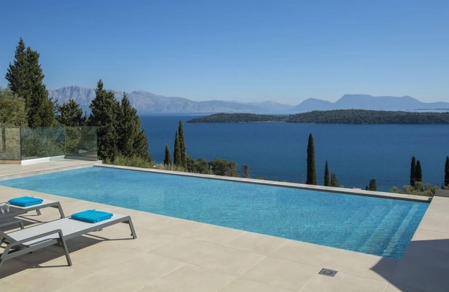Breathtaking panoramic view in New Villa Theia, close to the beach