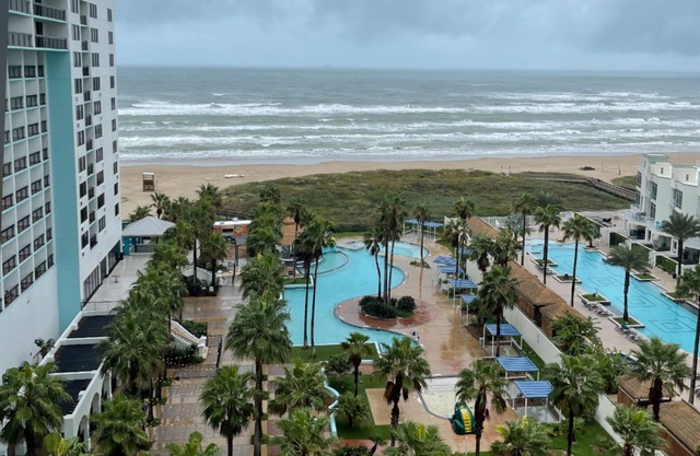 Breathtaking waterfront view from the 9th floor with shared pool and hot tub