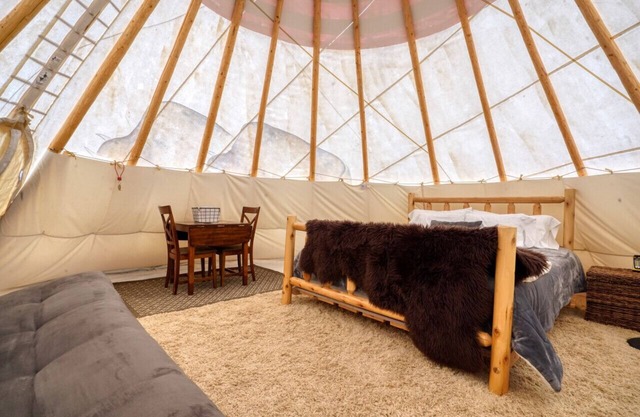Buffalo Glamping Tipi with King Bed in Black Hills