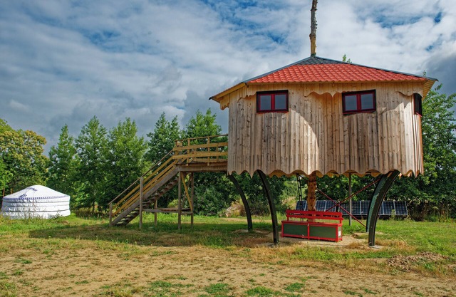 Cabane perchée sud Finistère : flower hut