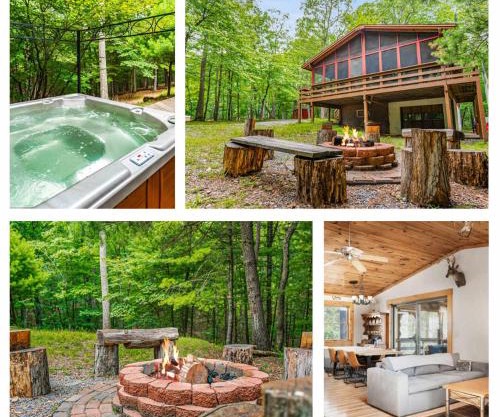 Cabin w New Hot Tub, River, Kayak, WiFi, & Fire Pit