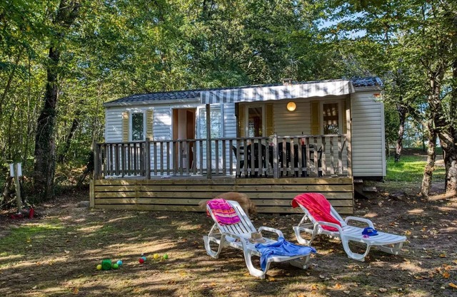 Camping Brin d'Amour * - BERMUDA MOBILE HOME - 3 BEDROOMS - ECONOMIC RANGE 6 people