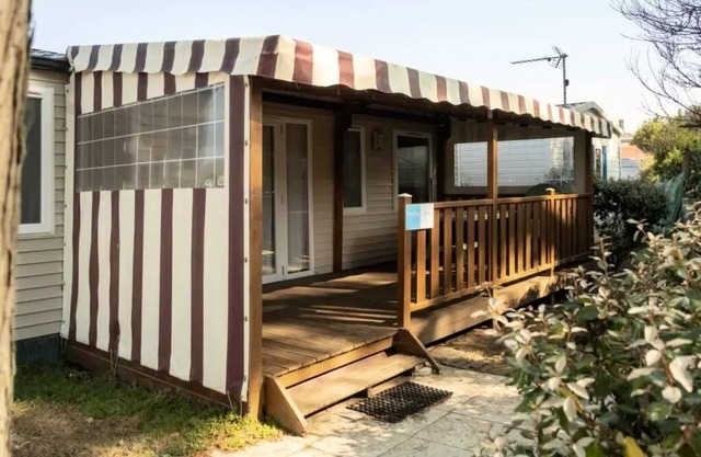 Camping du Bord de Mer * - Eco mobile home 3 bedrooms + terrace - economical 6 people