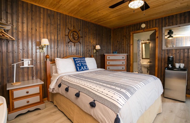 Captain’s Den is our executive blue toned all wooden room with a Captain’s flair