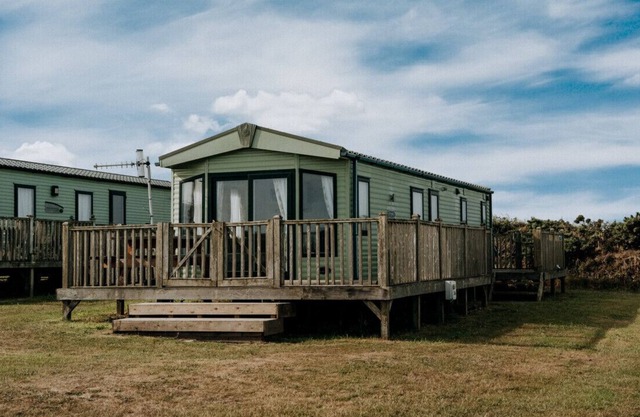 Caravan with sea views on the coast near St Davids