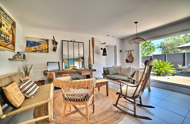 Casa Marcel, 4 Chambres, 4 Sdb, Décoration Bohème, au Calme Dans la Pinède