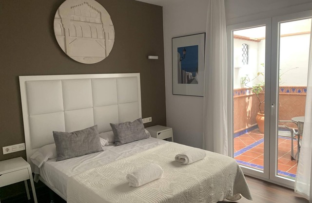 Centrally located, with free car park and patio